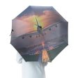 Super Airbus A380 Landing During Sunset Designed Umbrella For Sale