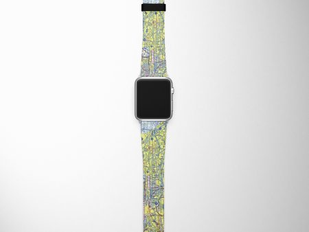 VFR Chart Designed Leather Apple Watch Straps Fashion