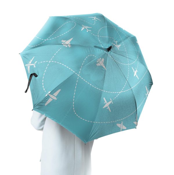 Travel The World By Plane Designed Umbrella For Discount