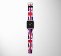 UK Flag Designed Leather Apple Watch Straps Online Hot Sale