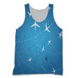 Travelling with Aircraft Designed 3D Tank Tops For Sale