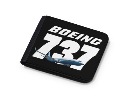 Super Boeing 737+Text Designed Wallets Fashion