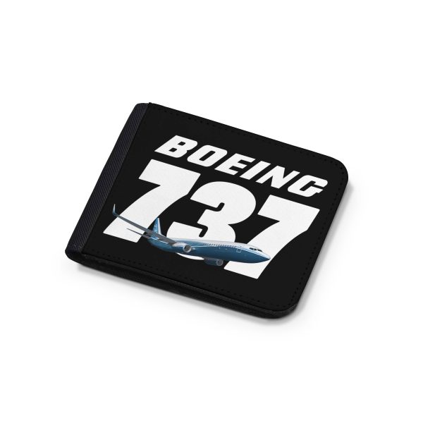 Super Boeing 737+Text Designed Wallets Fashion