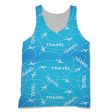 Travel & Planes Designed 3D Tank Tops Online Sale