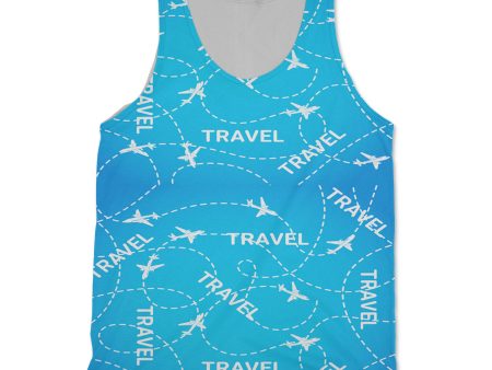 Travel & Planes Designed 3D Tank Tops Online Sale