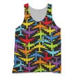 Super Colourful Airplanes Designed 3D Tank Tops Supply