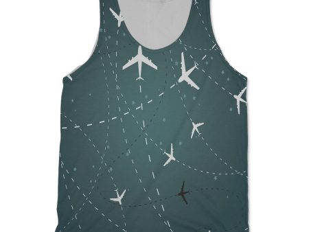 Travelling with Aircraft (Green) Designed 3D Tank Tops Discount