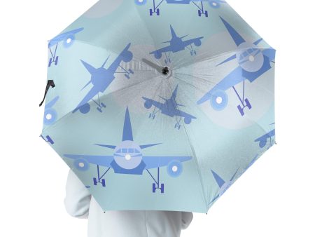 Super Funny Airplanes Designed Umbrella For Discount