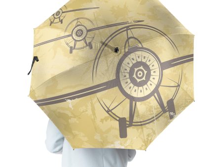 Super Vintage Propeller Designed Umbrella on Sale