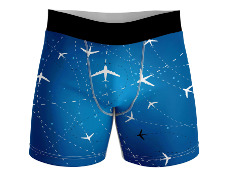 Travelling with Aircraft Designed Men Boxers Cheap