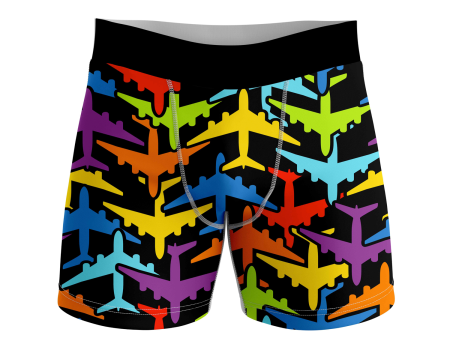 Super Colourful Airplanes Designed Men Boxers Online Sale