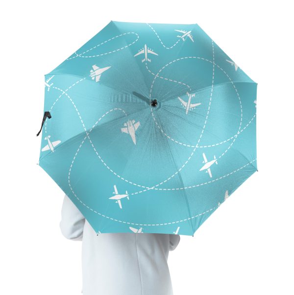 Travel The World By Plane Designed Umbrella For Discount