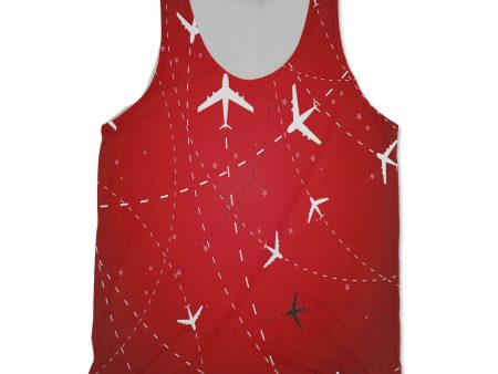 Travelling with Aircraft (Red) Designed 3D Tank Tops Online now