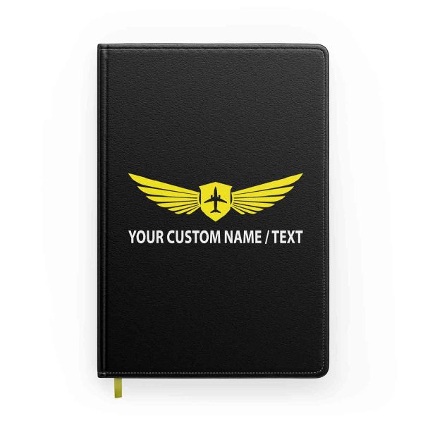 Customizable Badge (2) & Name Designed Notebooks Cheap