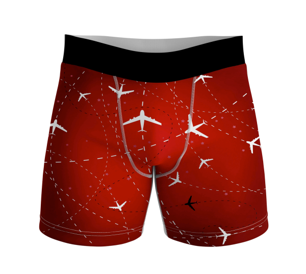 Travelling with Aircraft Designed Men Boxers Cheap