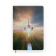 Airplane Flying Over Runway Designed Notebooks Online Hot Sale