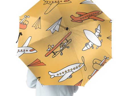 Super Drawings of Airplanes Designed Umbrella Online