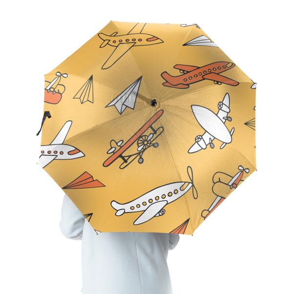 Super Drawings of Airplanes Designed Umbrella Online