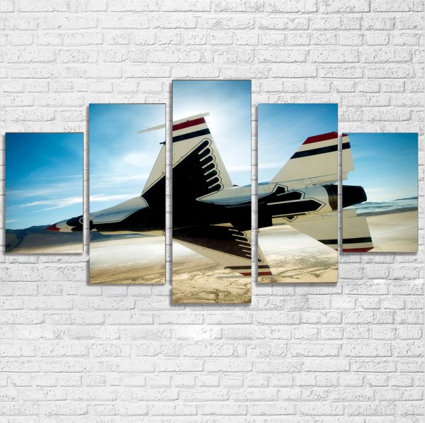 Turning Right Fighting Falcon F16 Printed Multiple Canvas Poster Supply