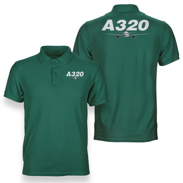 Super Airbus A320 Designed Double Side Polo T-Shirts on Sale