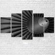 Super View of Jet Engine Printed Multiple Canvas Poster For Sale