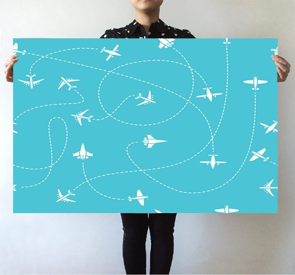 Travel The The World By Plane Posters Online Hot Sale