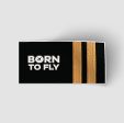 Born to Fly & Pilot Epaulettes (2 Lines) Designed Stickers on Sale