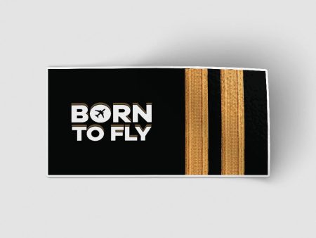 Born to Fly & Pilot Epaulettes (2 Lines) Designed Stickers on Sale