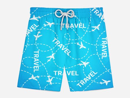 Travel & Planes Designed Swim Trunks & Shorts Supply