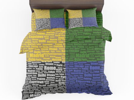 World City Names Designed Bedding Sets Fashion