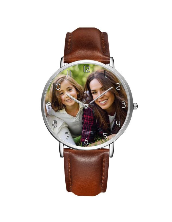 Your Custom Photo   Image Designed Leather Strap Watches Sale