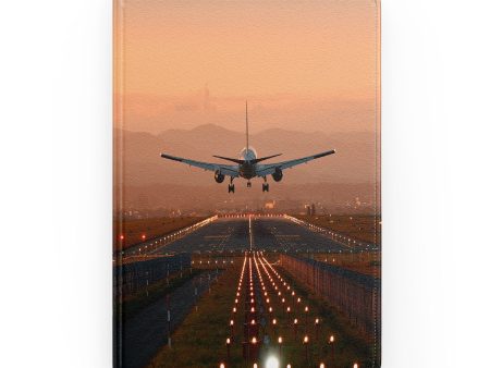 Super Cool Landing During Sunset Designed Notebooks For Sale