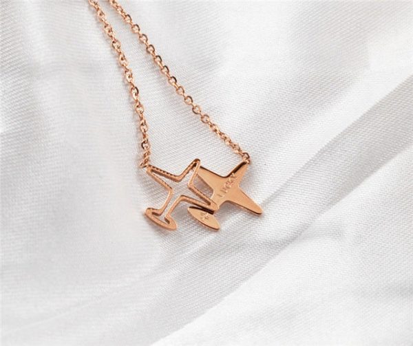 Super Quality Airplane Shape & Lucky Written Necklaces Sale