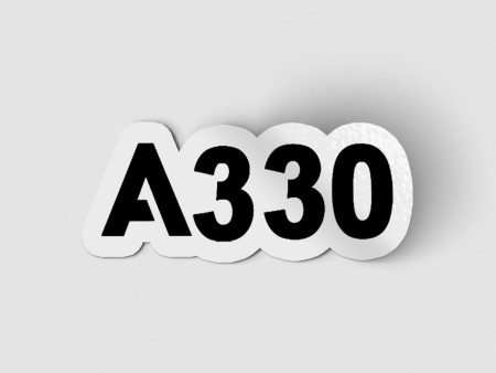 A330 Flat Text Designed Stickers Discount