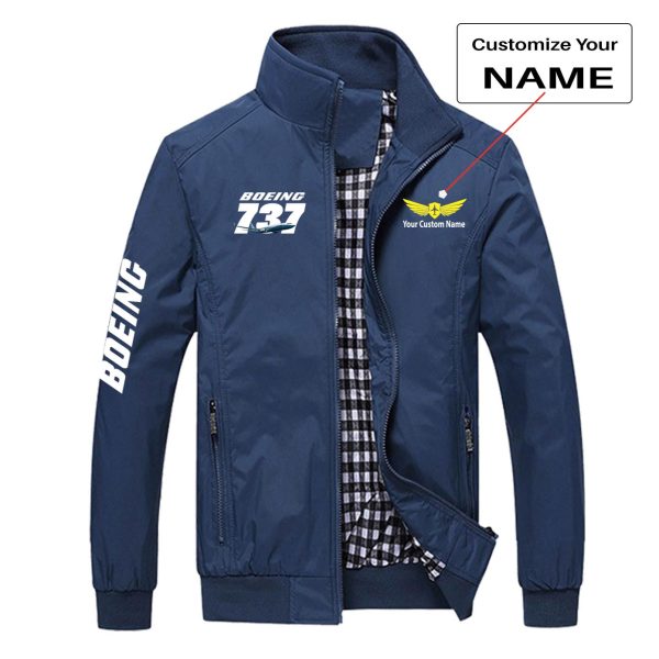 Super Boeing 737+Text Designed Stylish Jackets Fashion