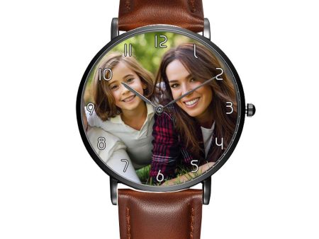 Your Custom Photo   Image Designed Leather Strap Watches Sale