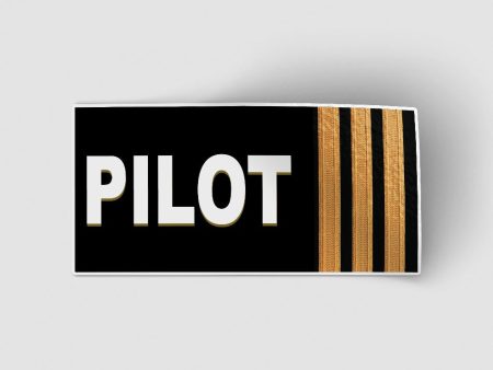 Pilot & 3 Lines Designed Stickers Online Sale