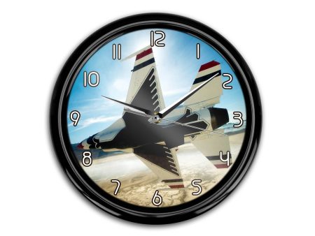 Turning Right Fighting Falcon F16 Printed Wall Clocks Supply