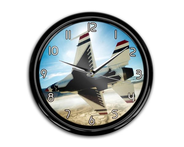 Turning Right Fighting Falcon F16 Printed Wall Clocks Supply