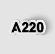 A220 Flat Text Designed Stickers on Sale