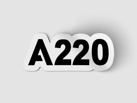 A220 Flat Text Designed Stickers on Sale