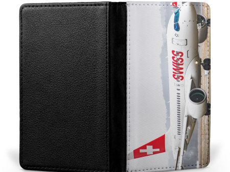 Swiss Airlines Bombardier CS100 Printed Passport & Travel Cases Cheap