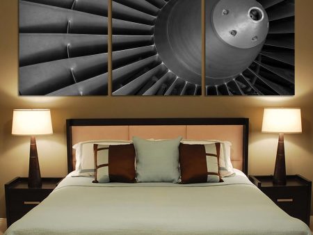 Super View of Jet Engine Printed Canvas Posters (3 Pieces) Online Hot Sale