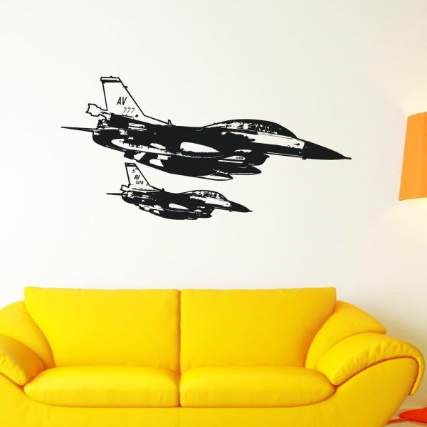 Two Cruising Fighting Falcon Designed Wall Sticker Supply