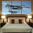 Two Fighting Falcon Printed Canvas Posters (3 Pieces) Online Hot Sale