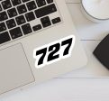 727 Flat Text Designed Stickers Online Hot Sale