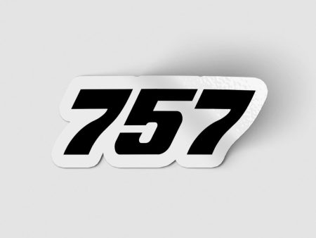 757 Flat Text Designed Stickers Online Hot Sale