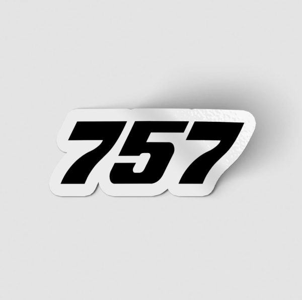 757 Flat Text Designed Stickers Online Hot Sale