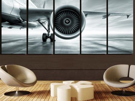 Super Cool Airliner Jet Engine Canvas Prints (5 Pieces) For Discount