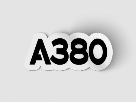 A380 Flat Text Designed Stickers Discount